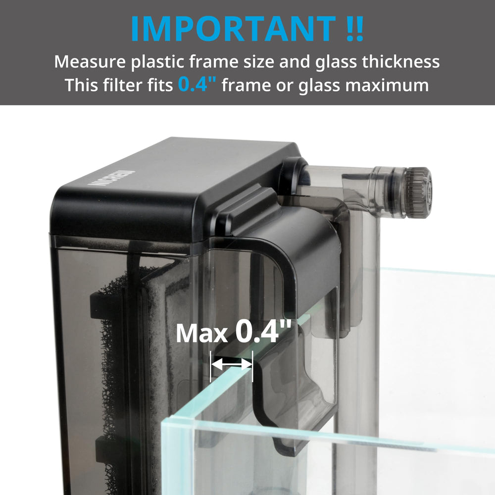 NICREW Slim Filter kit includes body, tubes, sponge, and cartridge for quick setup.