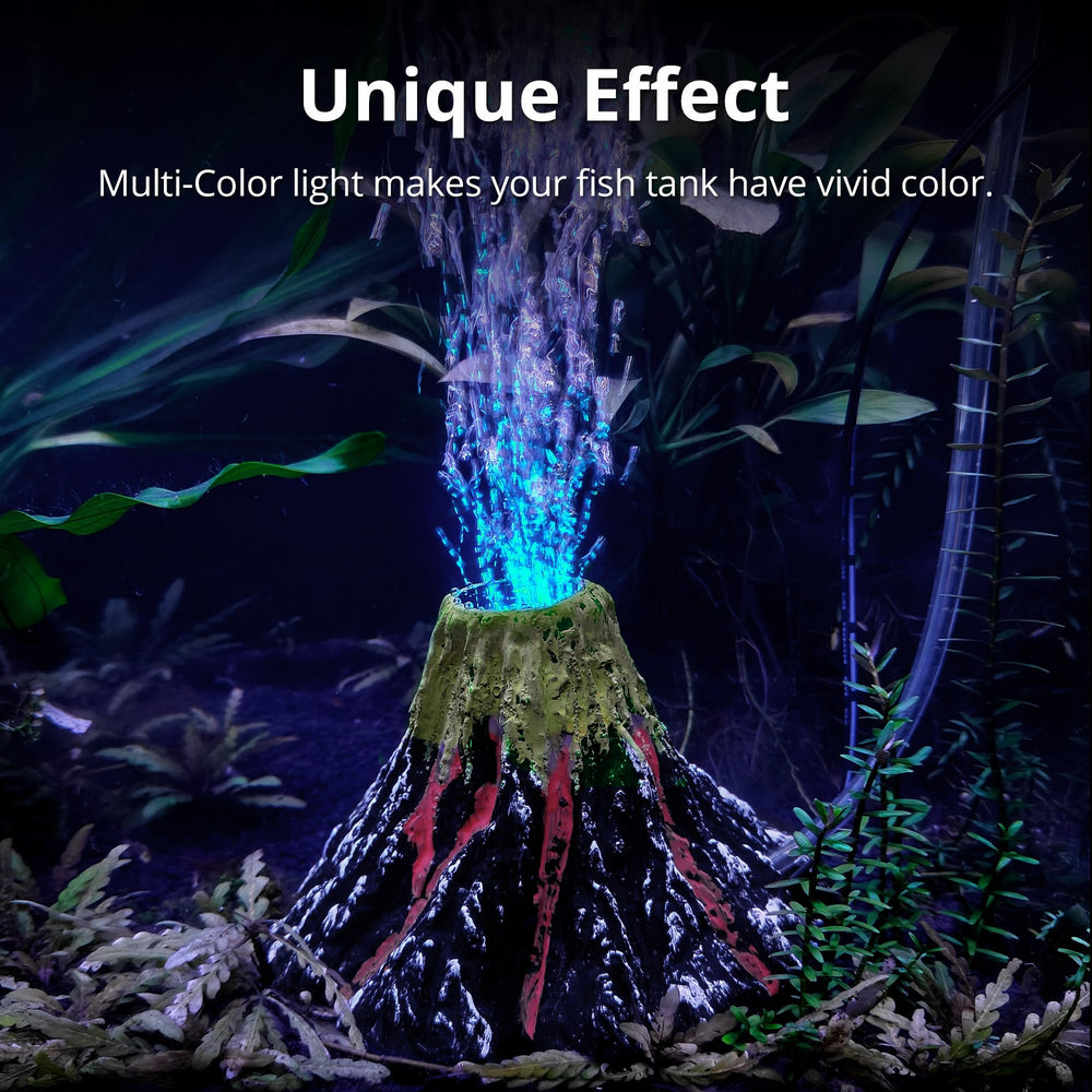 NICREW volcano ornament LED light showcases slow color-changing glow for soothing ambience