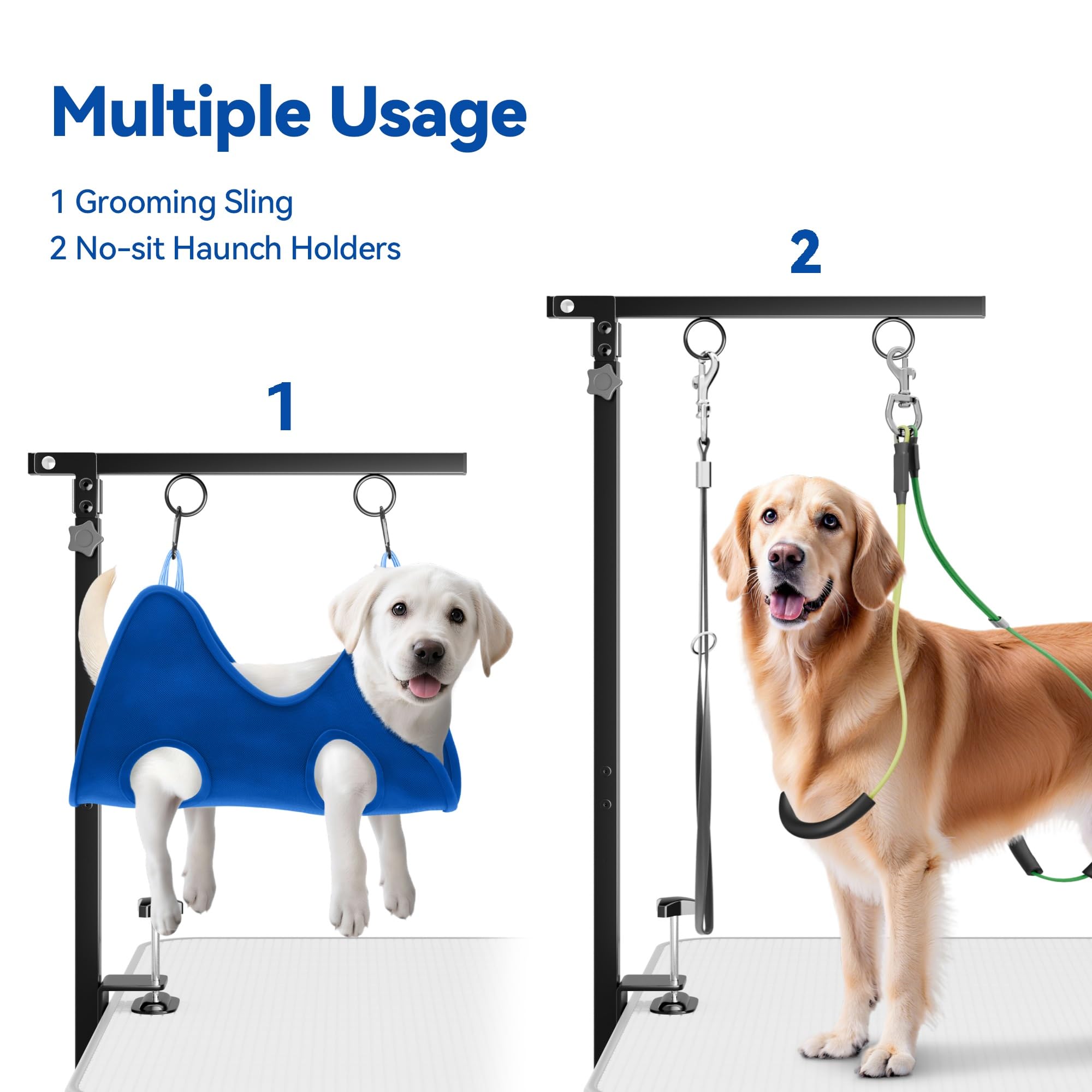 niffgaff heavy-duty clamp ensures secure mounting during grooming
