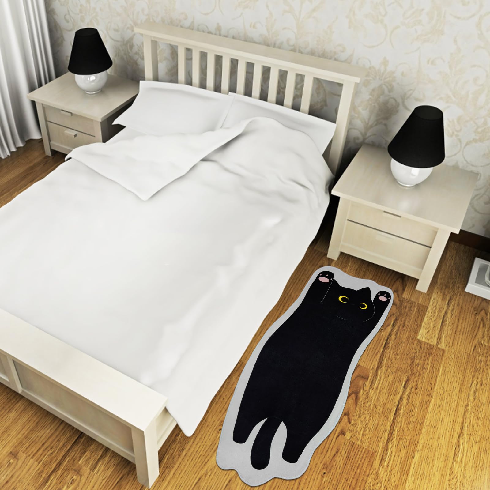 NIGOWAYS Cat Mat measures 20x47 inches and fits under doors without obstruction.