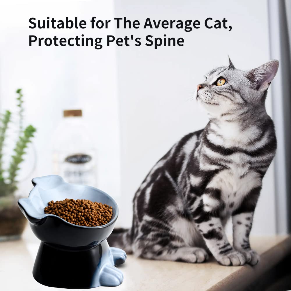 Nihow elevated ceramic dog bowl in kitchen scene promotes tidy feeding routines