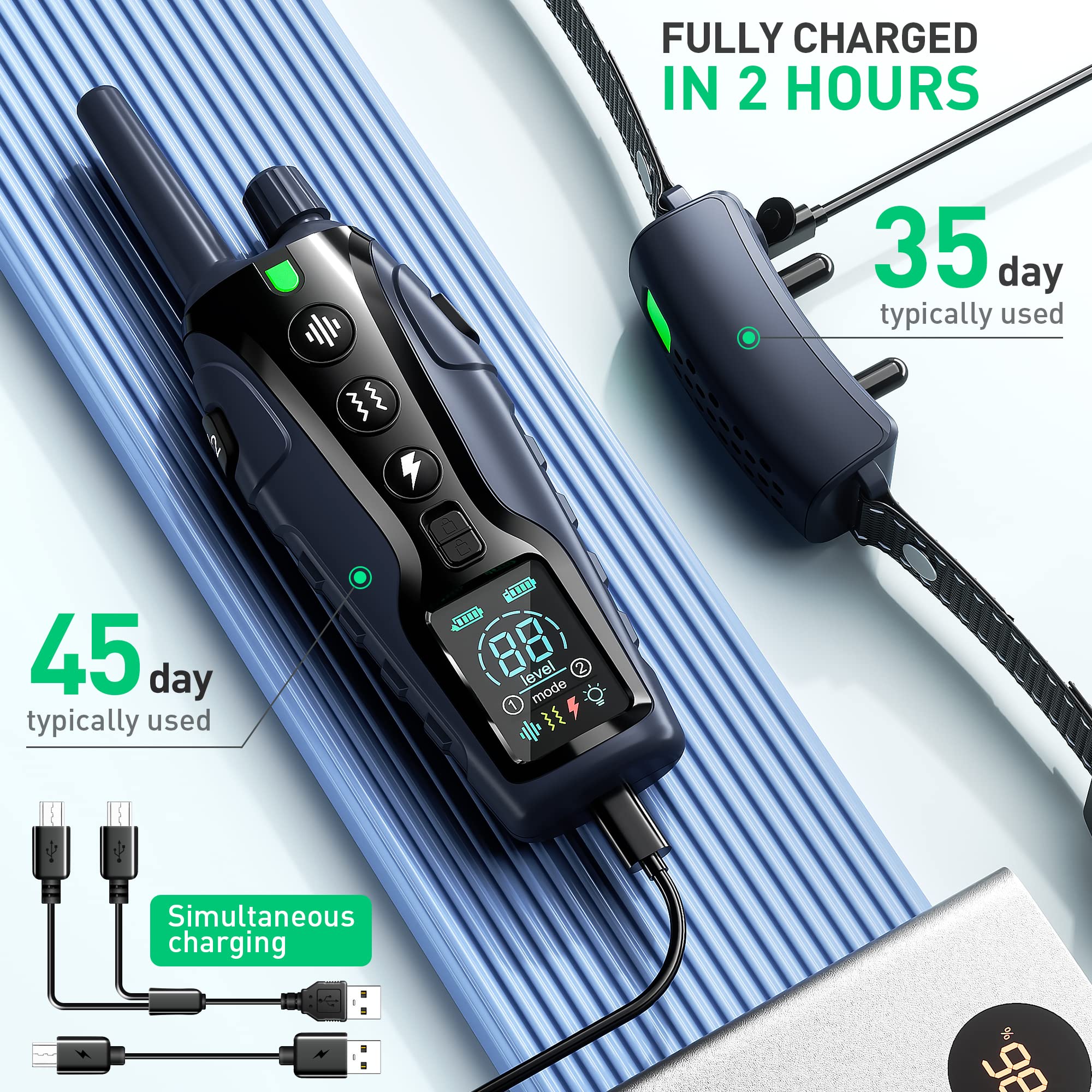 Nikketta IP67 waterproof collar withstands rain and water play