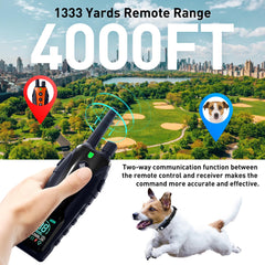 Nikketta dog training collar demonstrates long-range control up to 4000 feet for reliable recall
