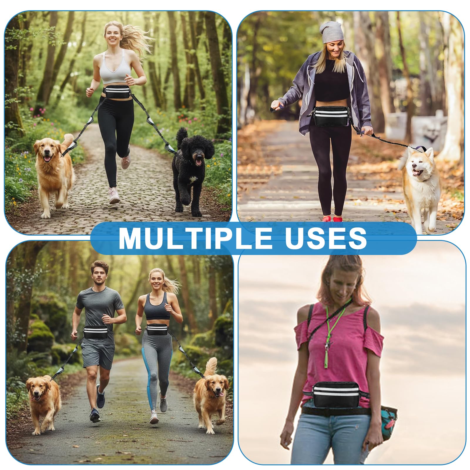 NimbiePets reflective stitching boosts night visibility during early mornings and evenings.