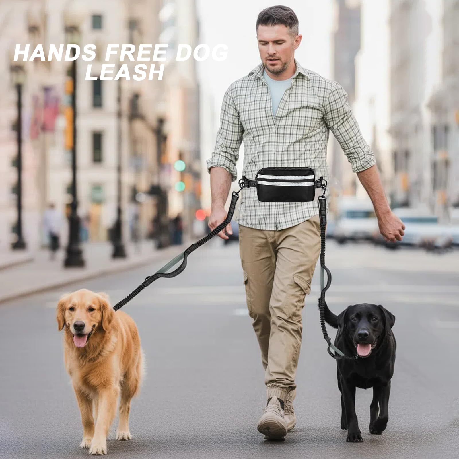 NimbiePets safety lock clasp ensures secure connection while walking or jogging.