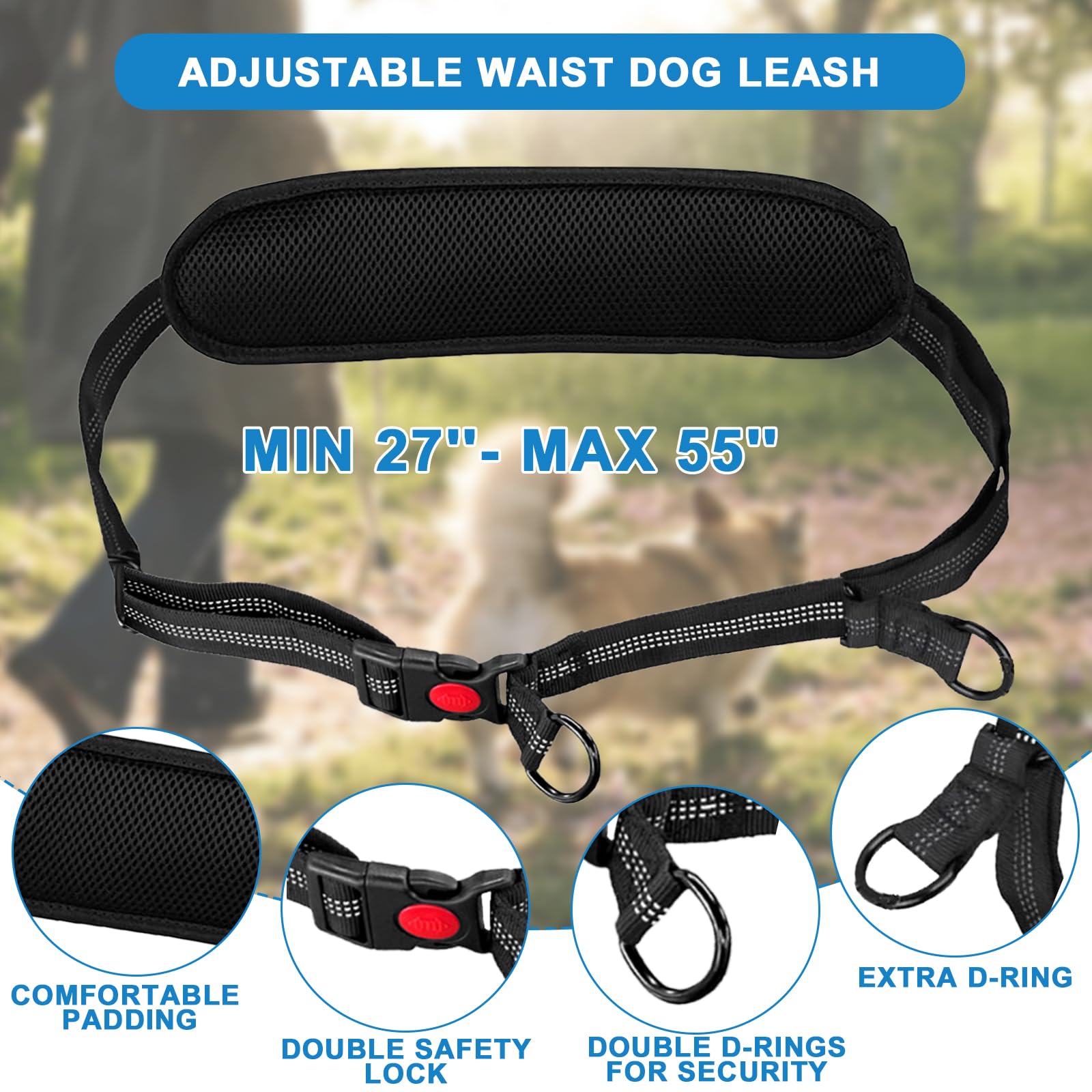 NimbiePets two-dogs leash with dual handles for better control on multi-pet walks.