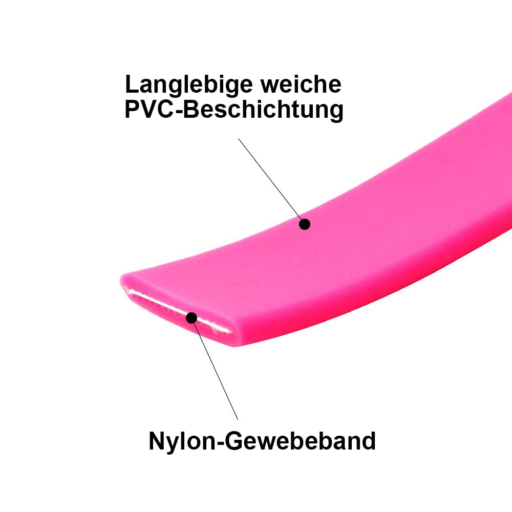 NIMBLE waterproof dog leash 10ft pink offers steady guidance during urban walks and training.