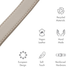 Nina Woof cruelty-free materials shot highlights ethical eco-conscious collar choice