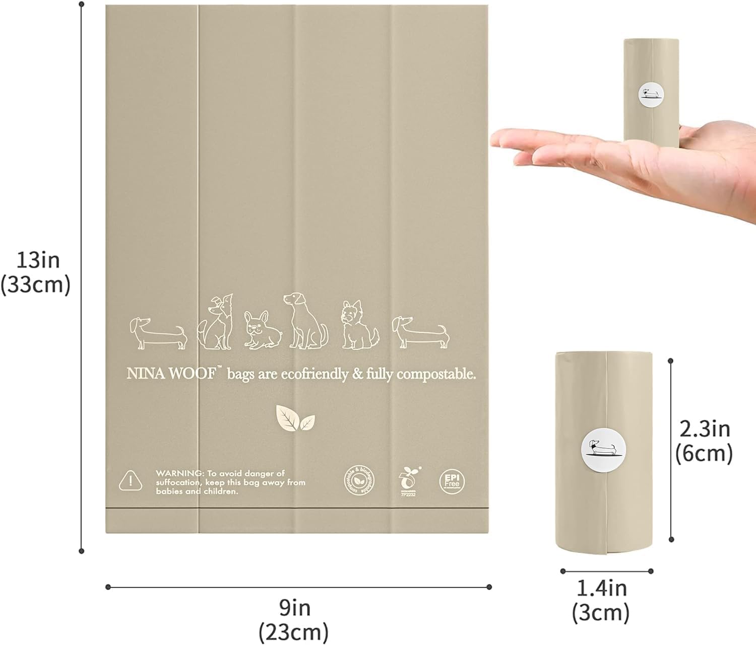 Nina Woof light carton packaging lowers shipping waste