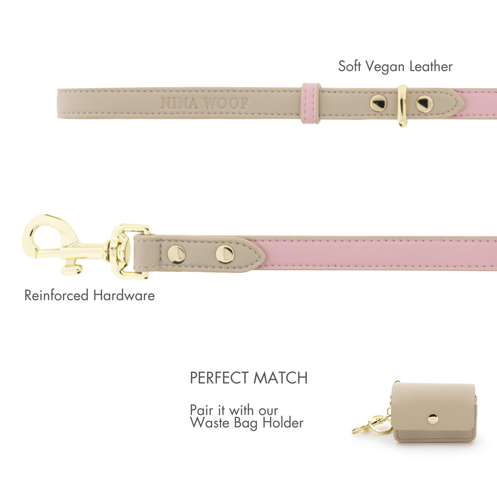 Nina Woof soft handle ergonomic grip ensures comfortable control during walks.