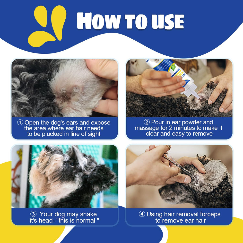 Ninibabie ear hair removal tool in use for routine grooming.