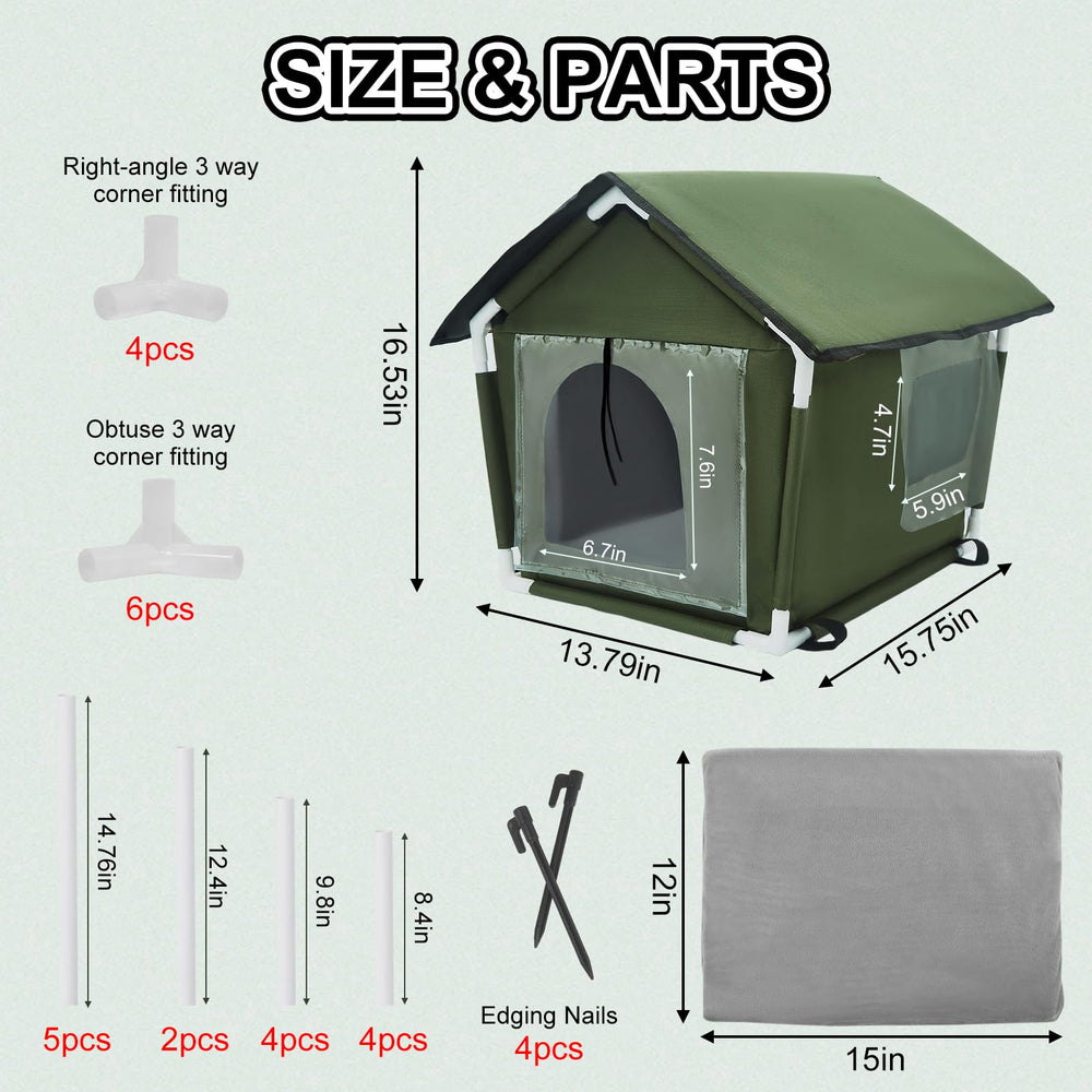 Ninodemu outdoor cat house interior with sponge lining for warmth and comfort.