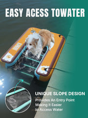 Niphean five-step entry design eases dog entry into water.