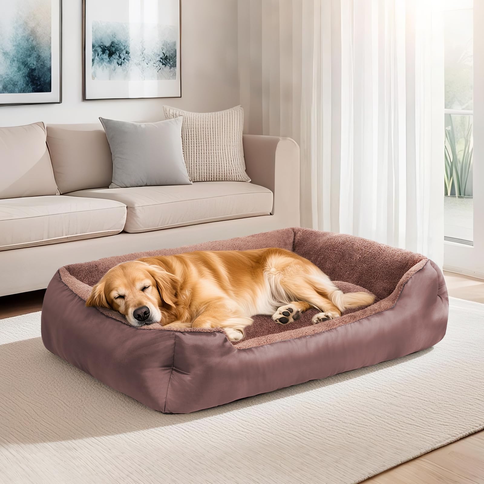 NIRDOG dog bed front-entry with low edge for easy access by older dogs