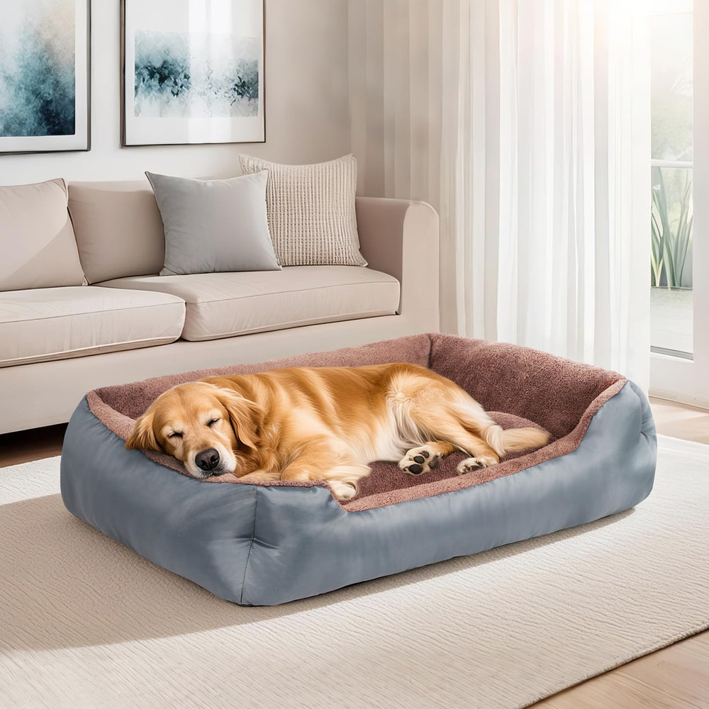 NIRDOG bed in living room showing cozy setup for pets
