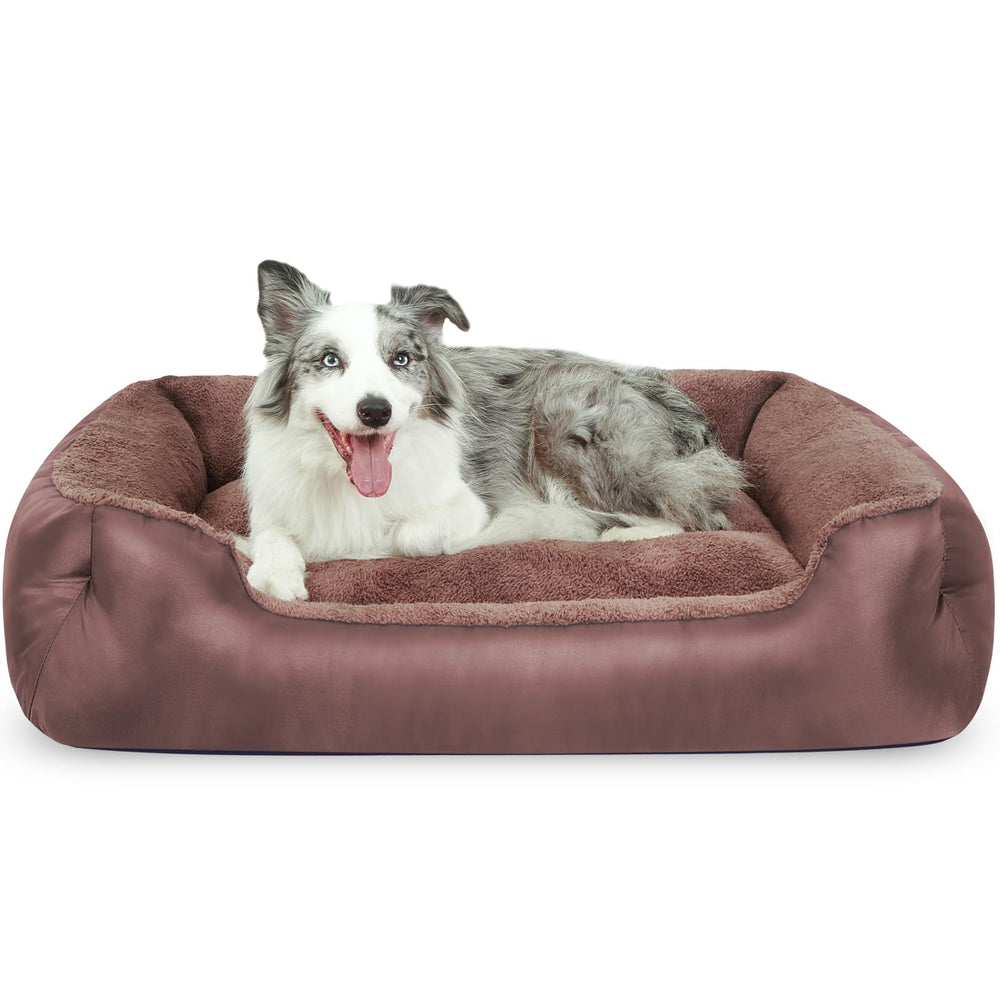 NIRDOG XL dog bed front view demonstrates roomy lounging space for large dogs