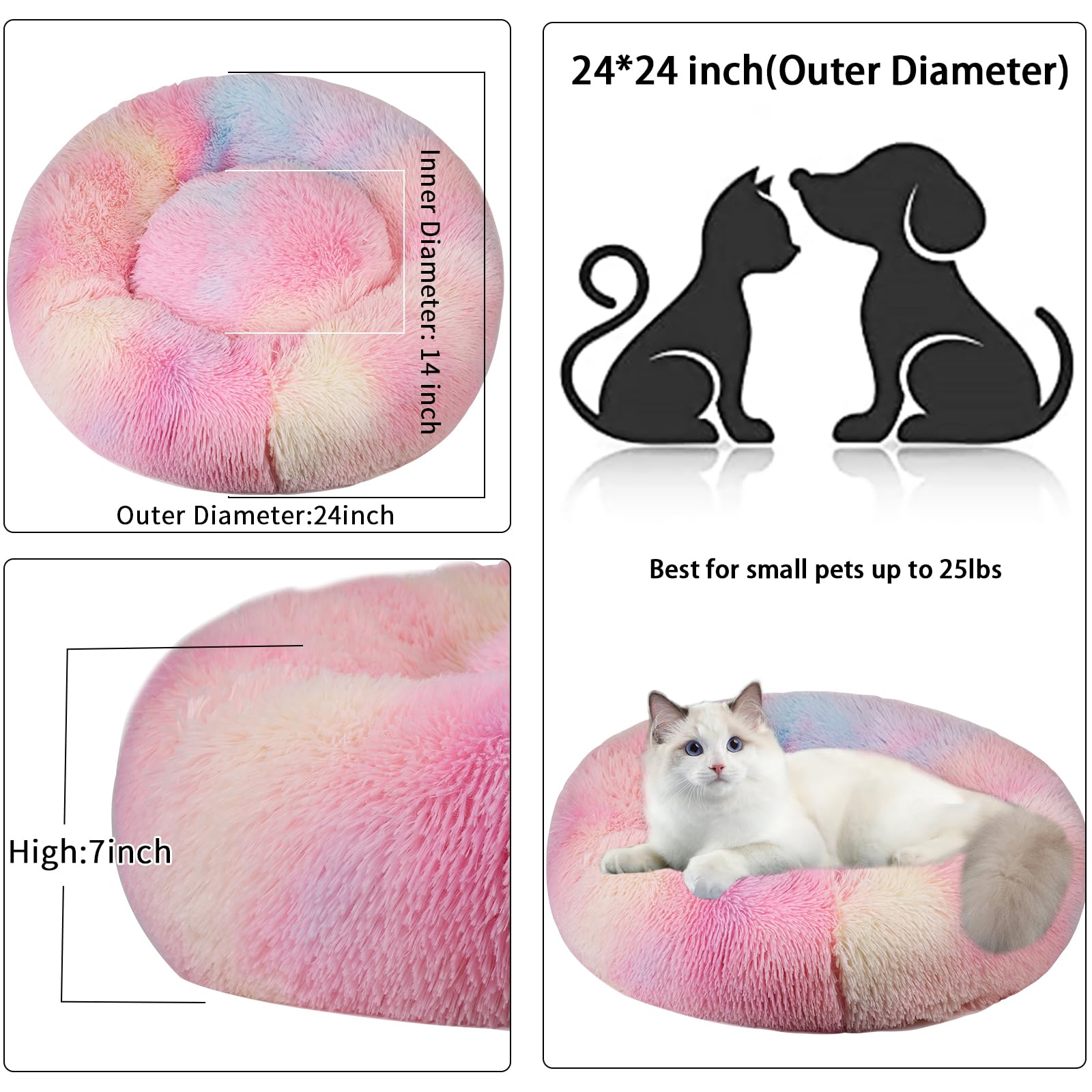 Nisrada 24-inch bed ideal for kittens and puppies up to 20 lbs