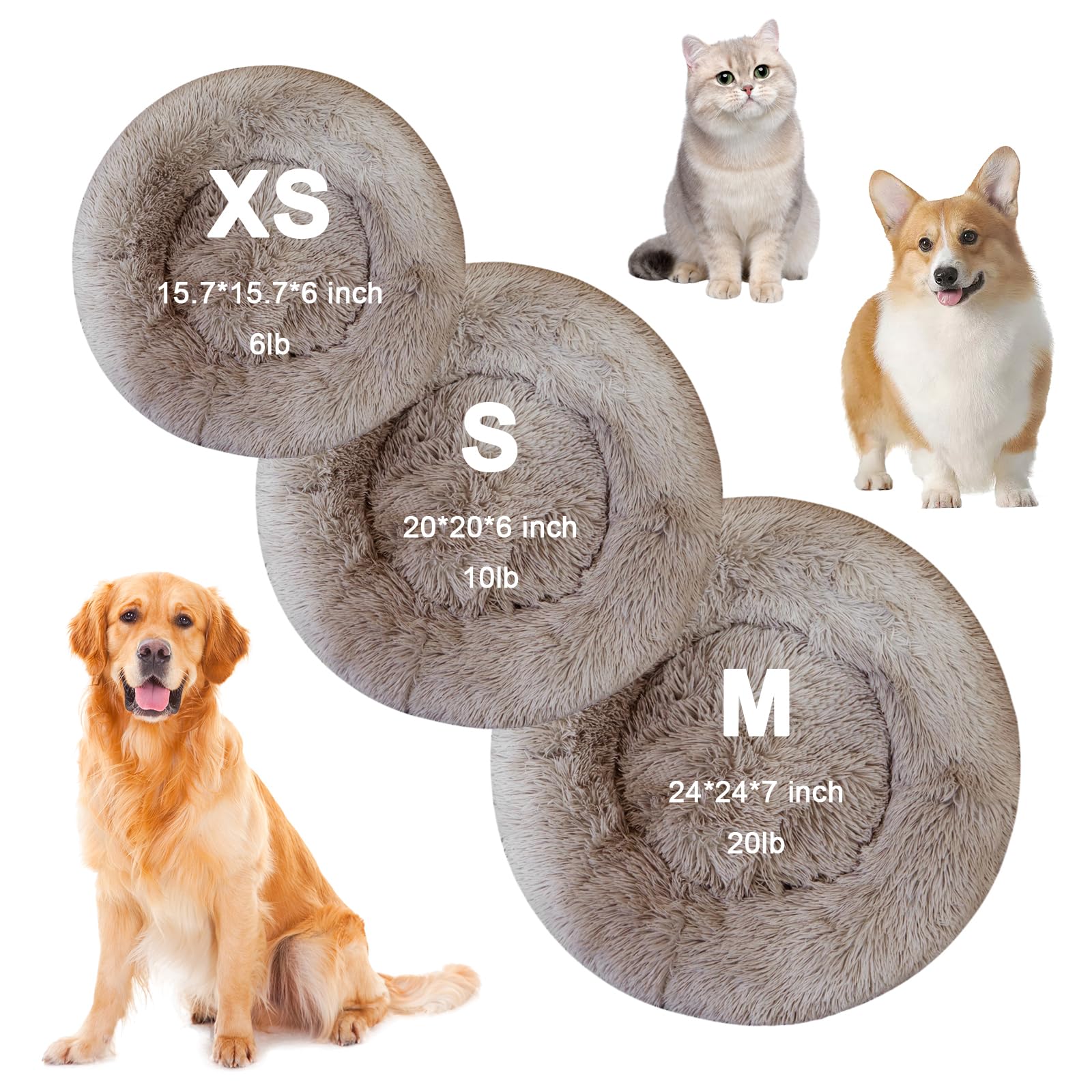 Nisrada 24in bed size suitable for pets up to 20 lbs.