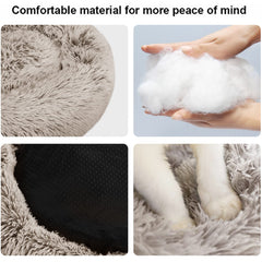 Nisrada cat bed-soft-plush-fabric delivers plush warmth for cozy naps.