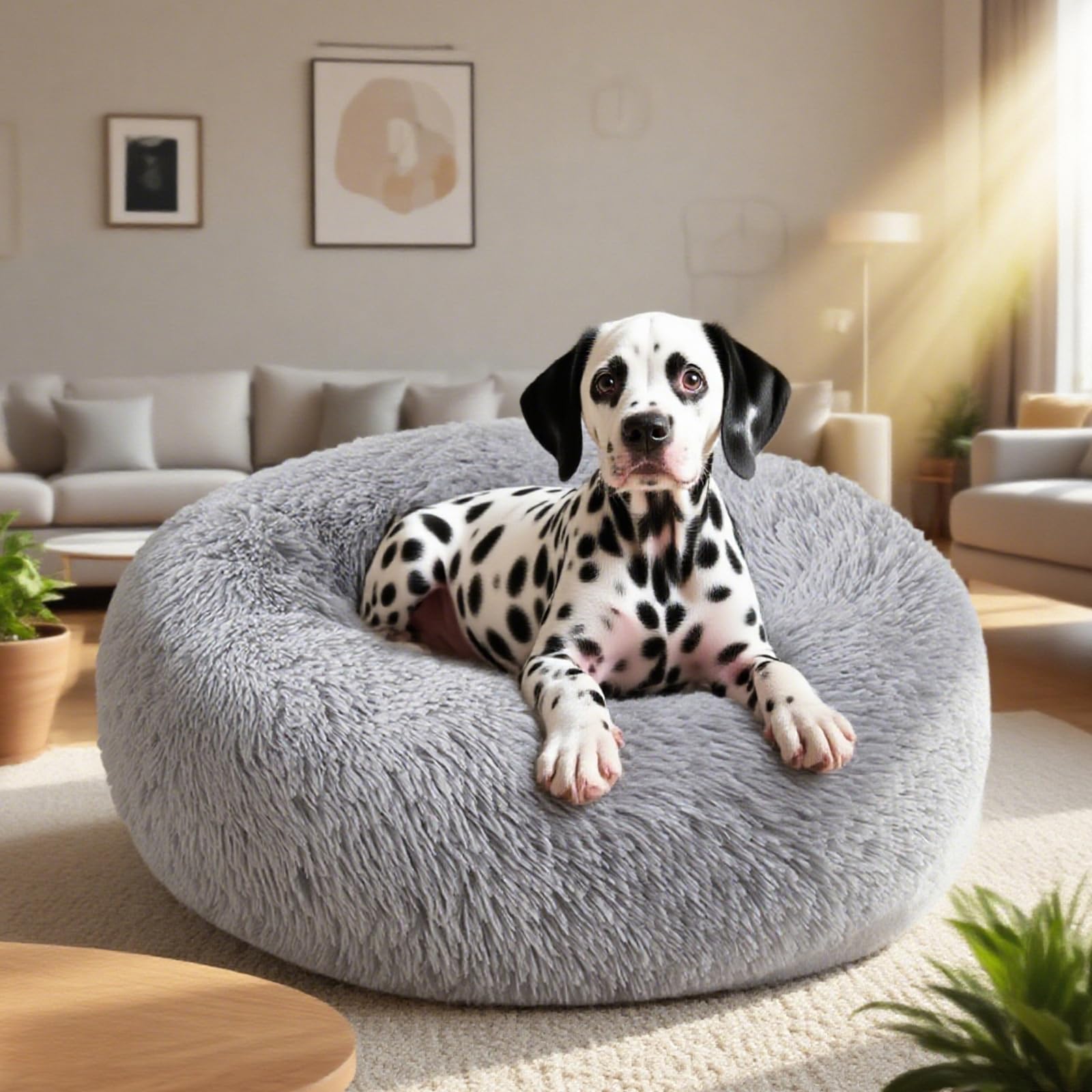 Nisrada dog bed 30-inch fits larger dogs for roomy naps.