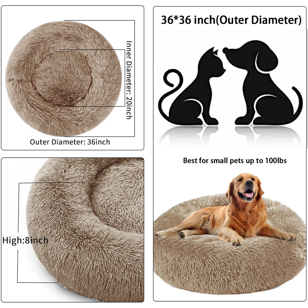 Nisrada 36in dog bed fits dogs up to 70 lbs for versatile use.