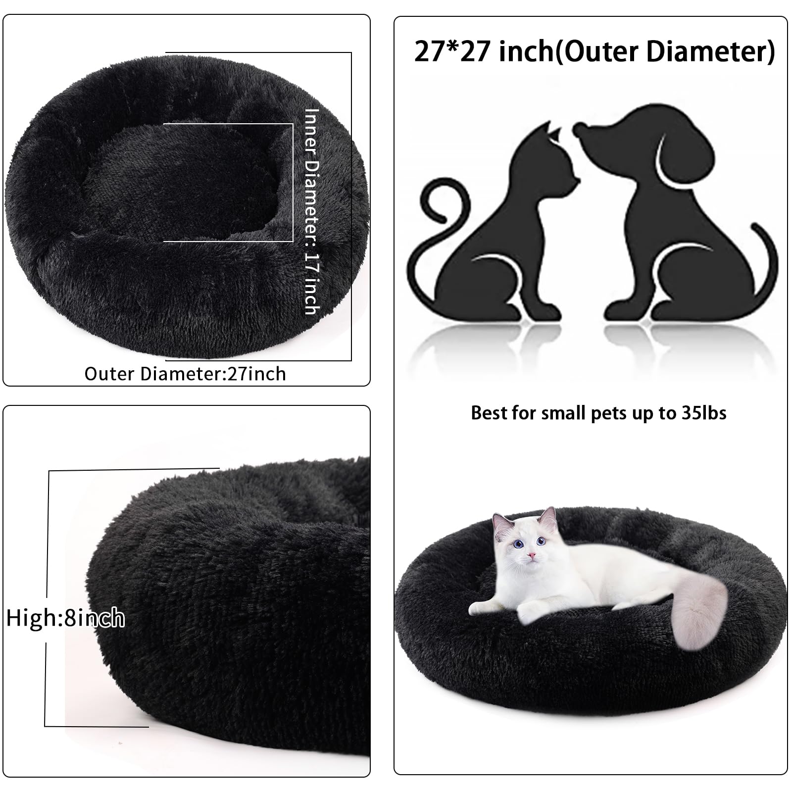 Nisrada dog bed anti-slip bottom stays in place on floors