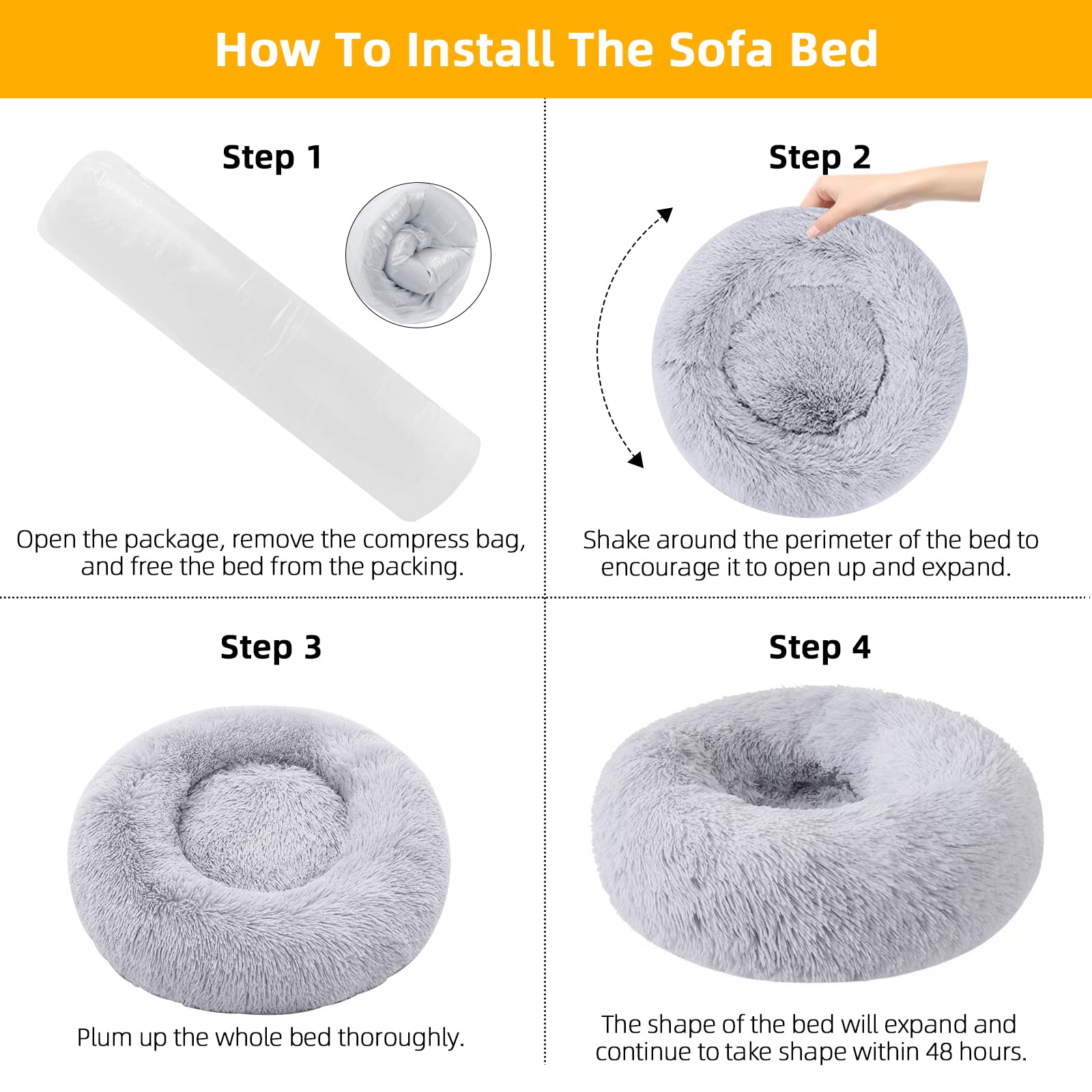 Nisrada dog bed 30-inch version suits medium to large dogs.