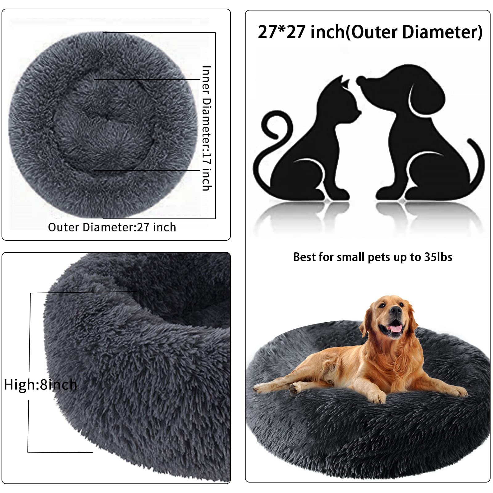 Nisrada dog bed features slip-resistant bottom for stable placement.