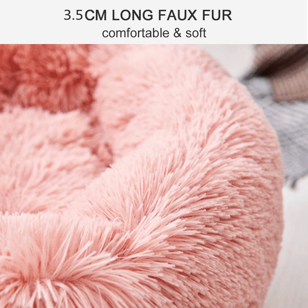 Nisrada dog bed soft plush fabric provides warmth and comfort.