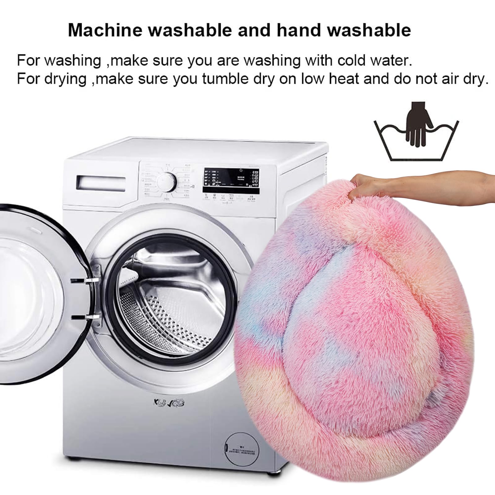 Nisrada pet bed in easy-clean setup suitable for hand wash or gentle machine wash