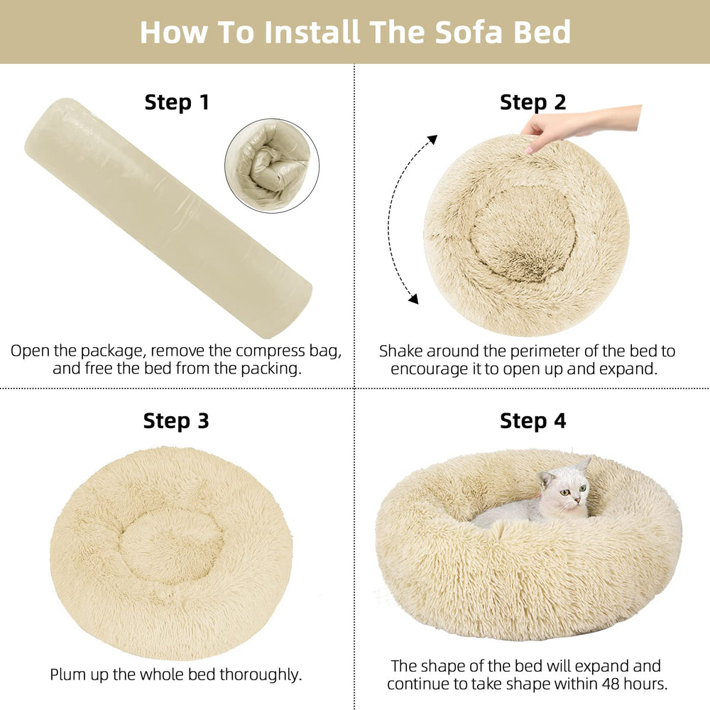 Nisrada pet bed anti-slip-bottom stays put on floors and car seats.