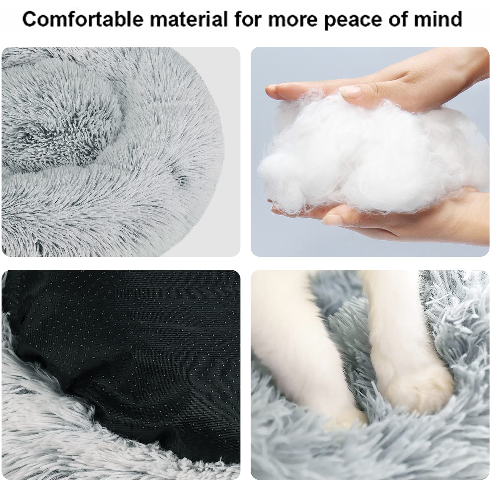 Nisrada pet bed anti-slip-bottom keeps the bed stable on floors or seats.