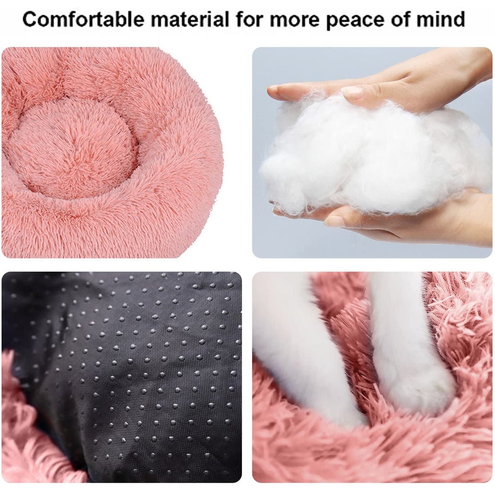 Nisrada round bed anti-slip bottom stays secure on floors