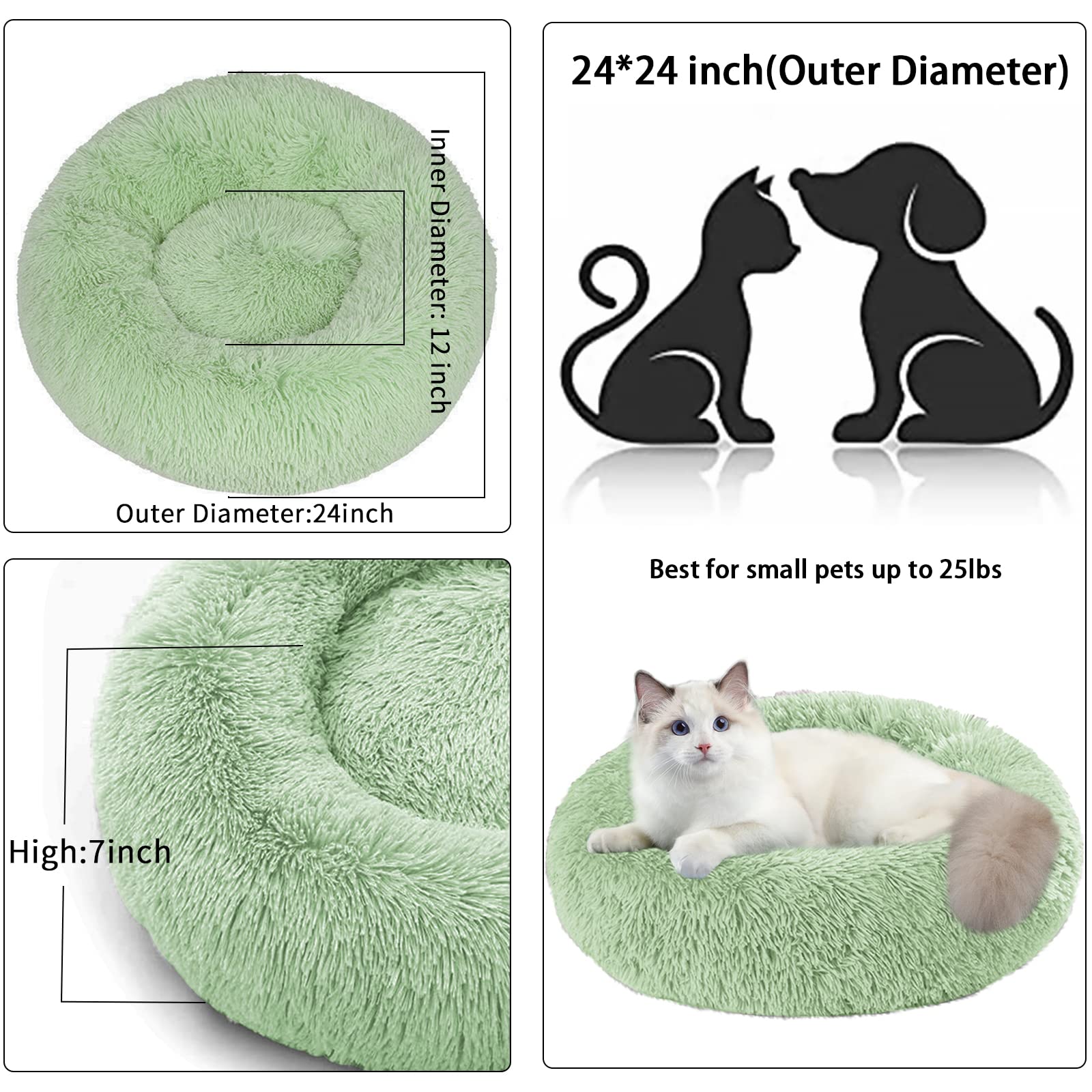 Nisrada 27-inch bed suits cats and dogs up to 35 pounds.