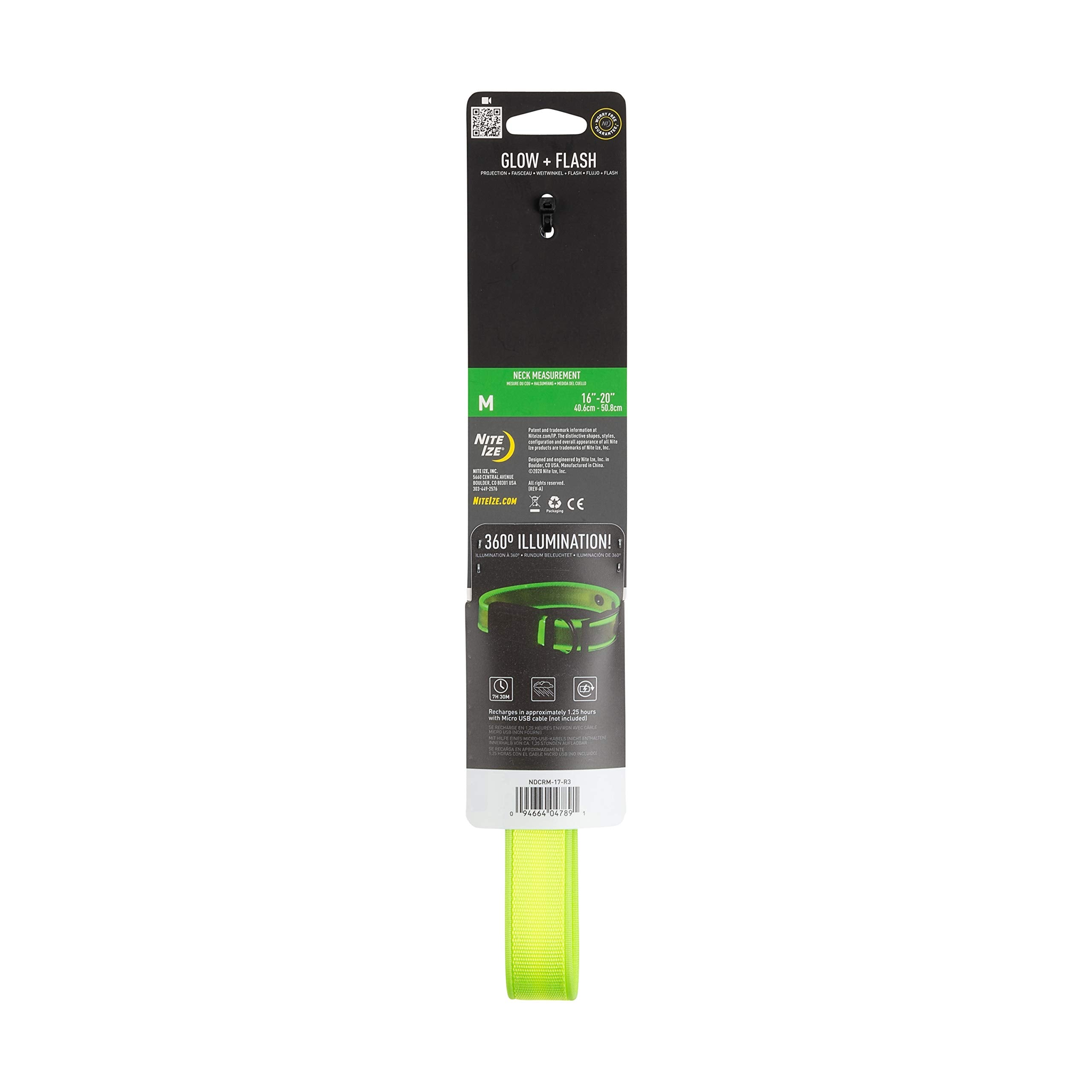 Night-walk scene with lime NiteDog highlighting safe visibility.