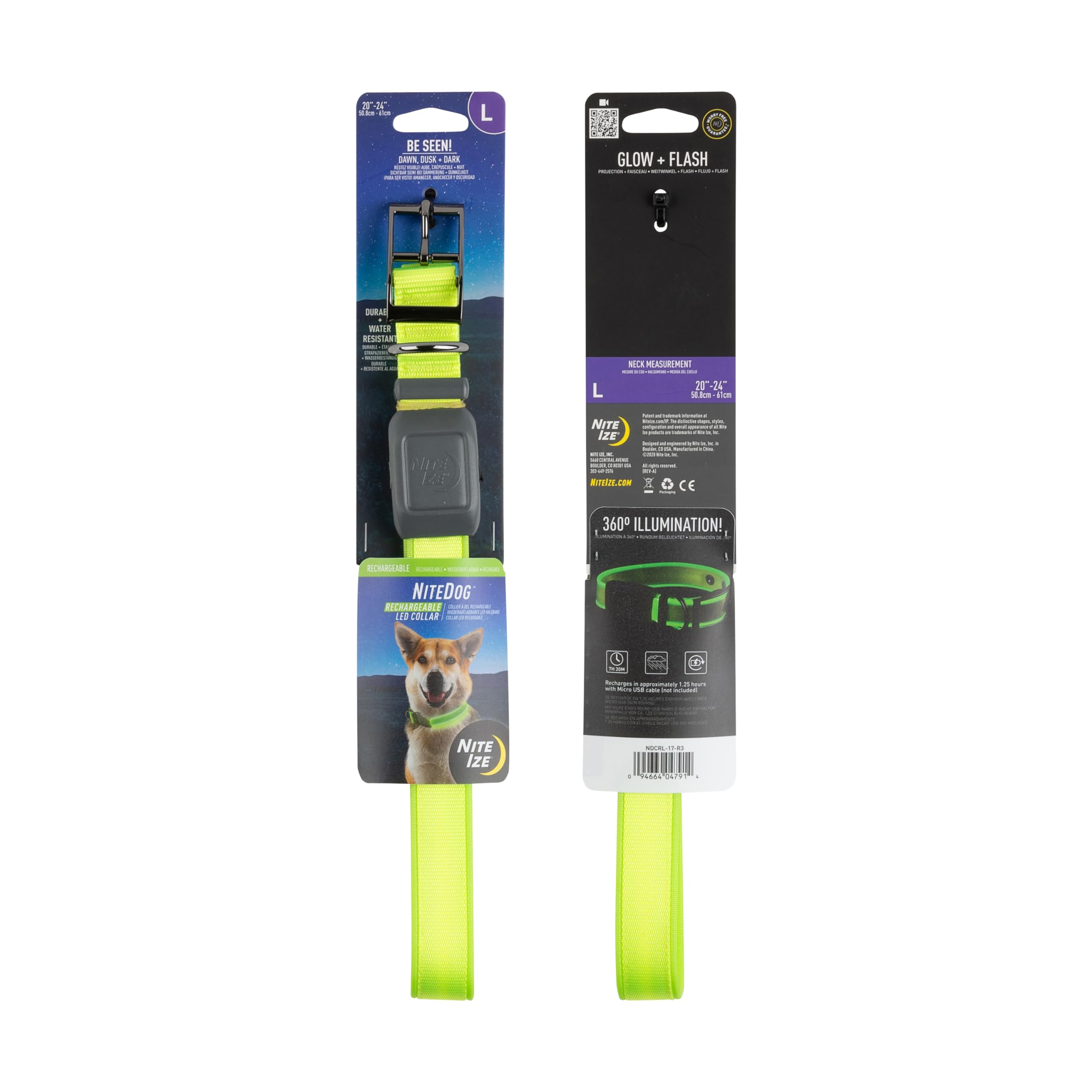 NiteDog color lima para alta visibilidad