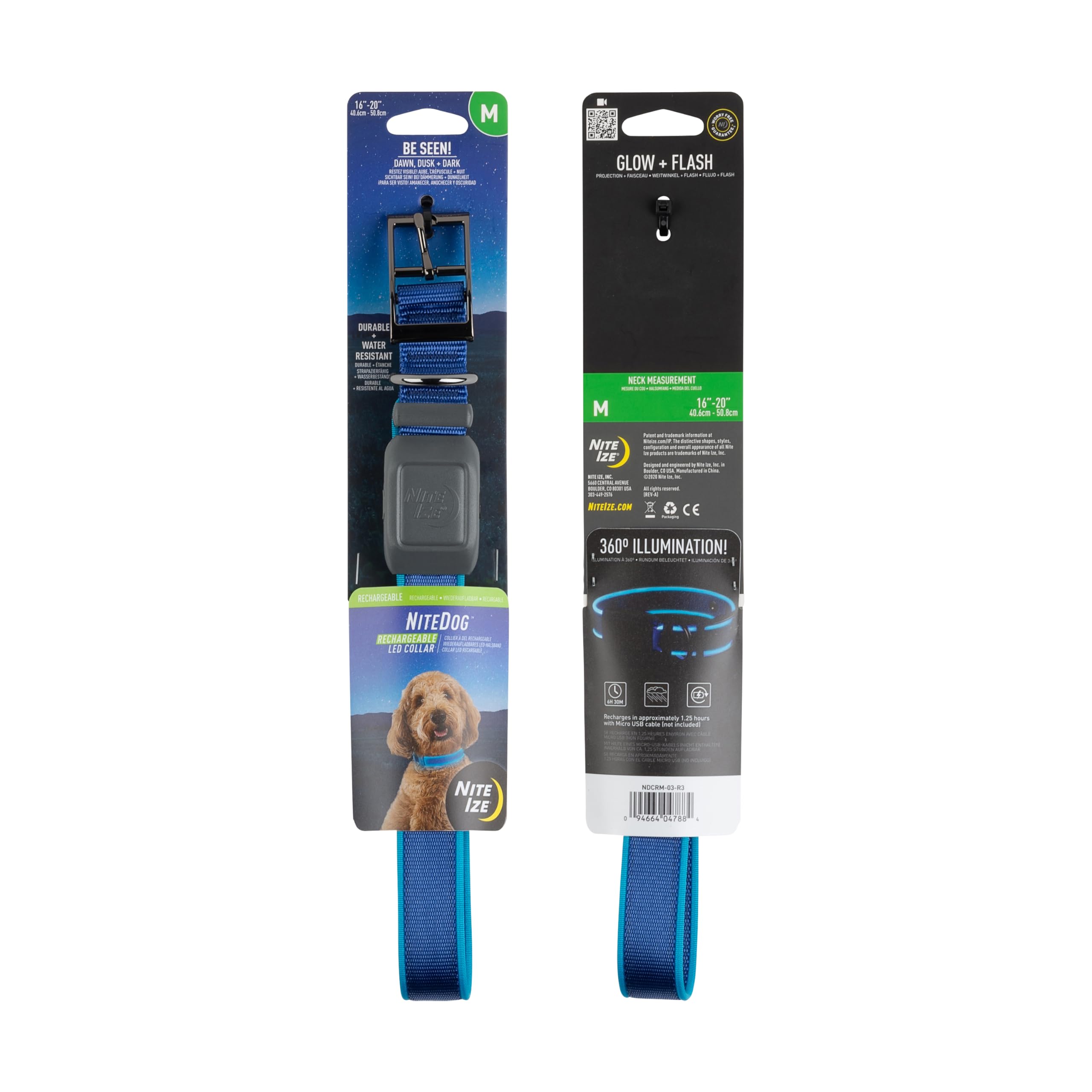 Nite Ize NiteDog collar blends safety lighting with everyday dog gear aesthetics.