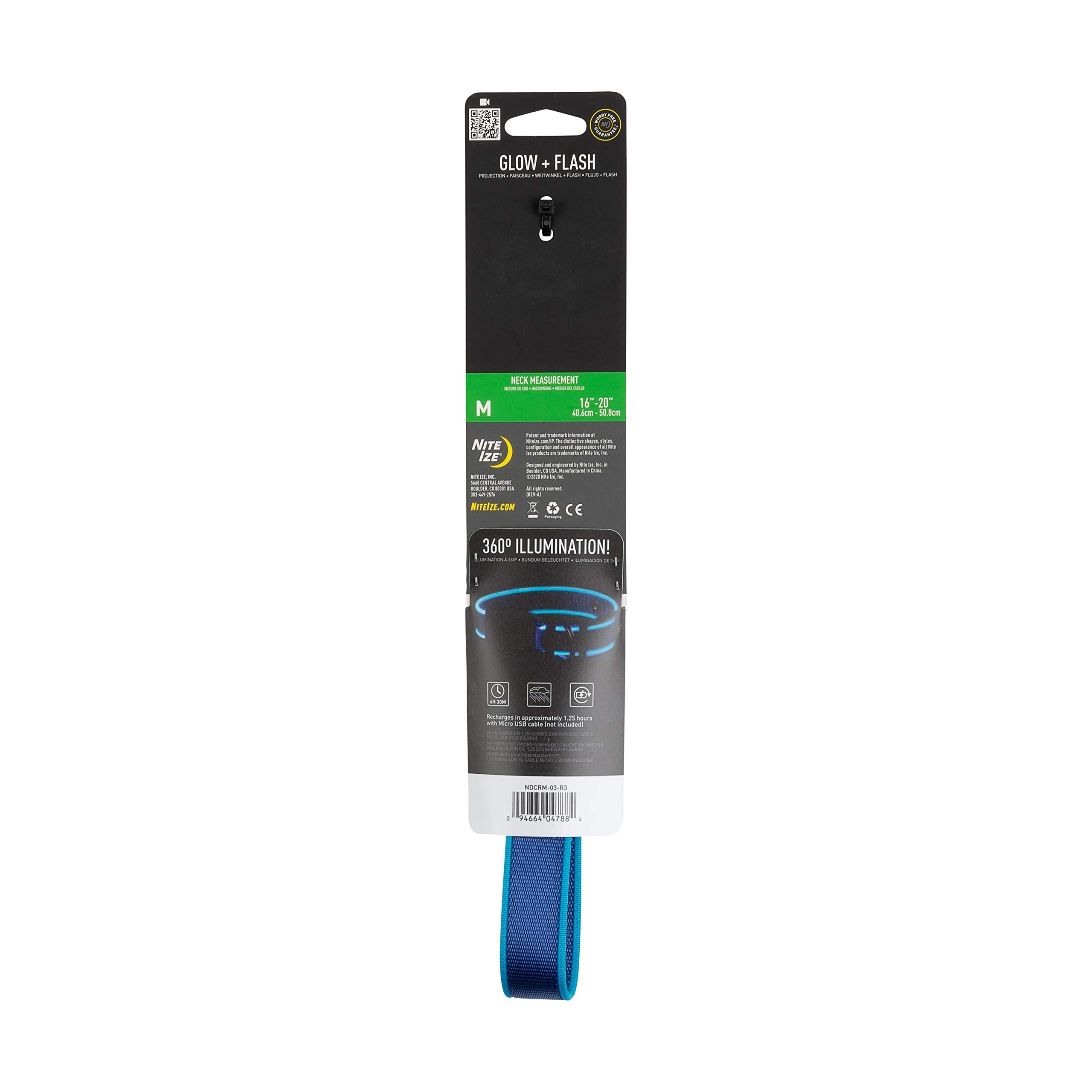Nite Ize NiteDog medium blue model suits medium dogs for confident nighttime play.