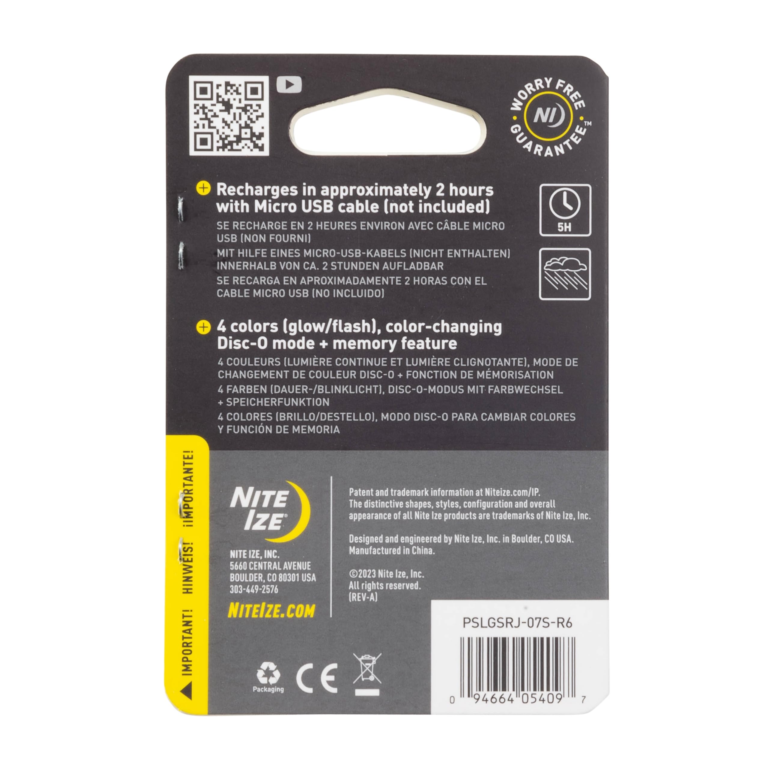 Nite Ize SpotLit stainless steel keychain attached to collar for secure attachment