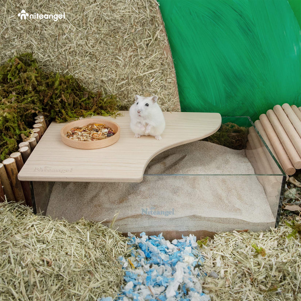Niteangel Animal Sand-Bath Box easy-clean acrylic surface for quick maintenance.
