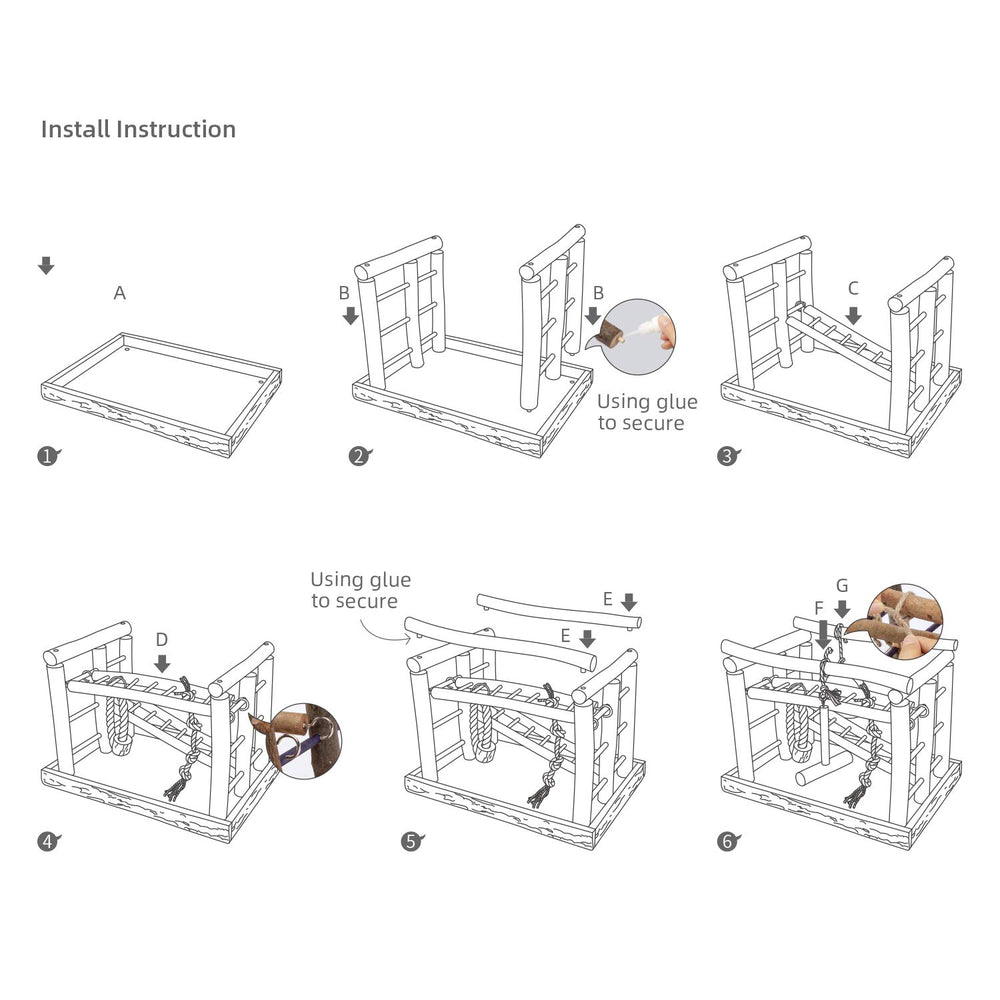 Niteangel Bird Activity Center top-cage placement shows new scenery.
