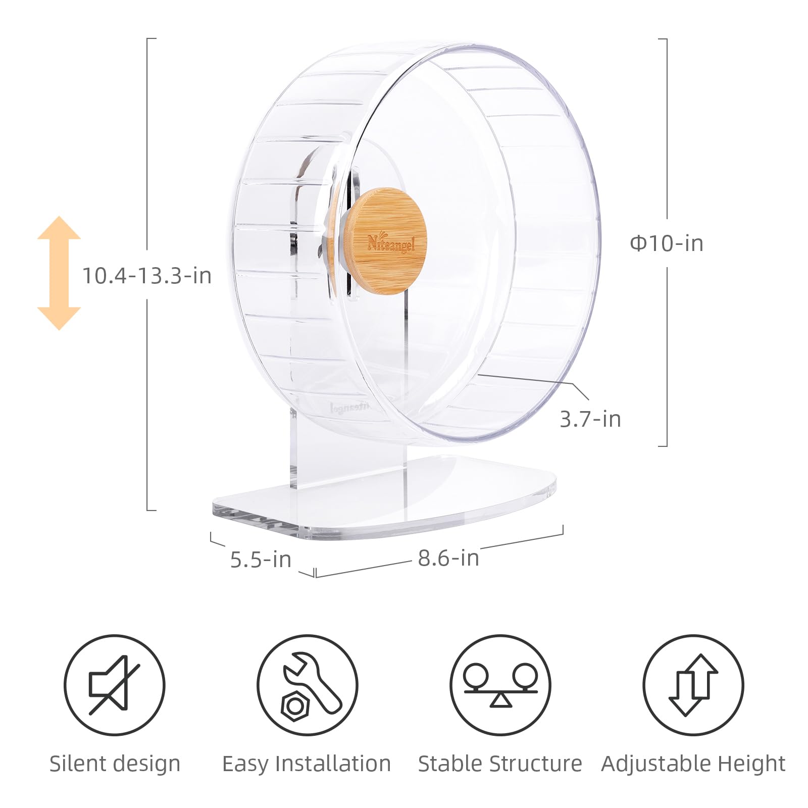 Niteangel dual ball bearing hamster wheel for smooth operation