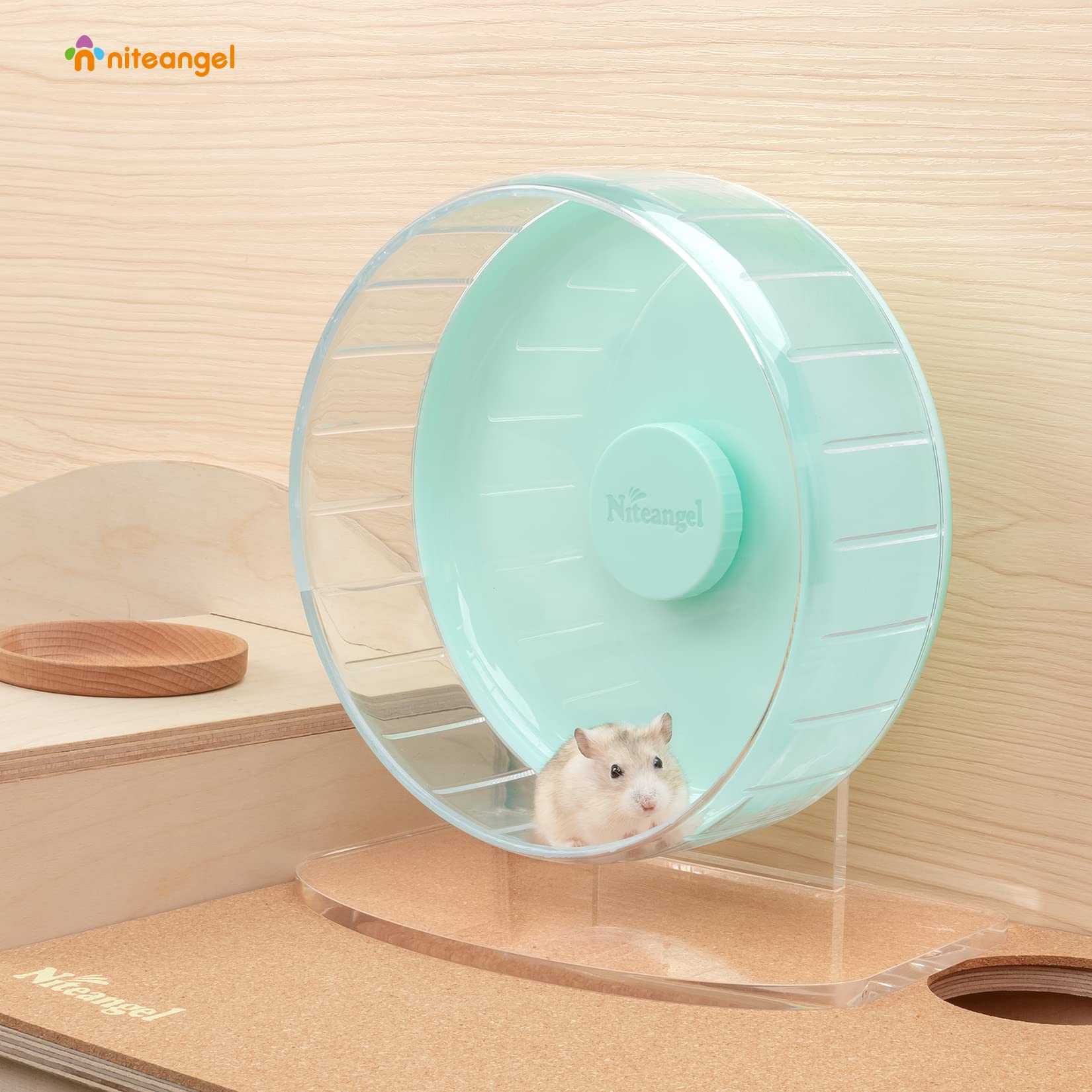 Niteangel durable-ps-plastic-drum with acrylic-base offers sturdy, chew-resistant setup.