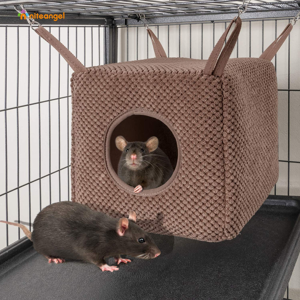 Niteangel Ferret Cozy Swing Hammock spacious design supports 1-2 small pets for snuggling.