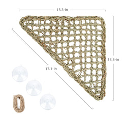 Niteangel Bearded Dragon Hammock seaweed-weave-texture offers soft, sturdy lounging surface.