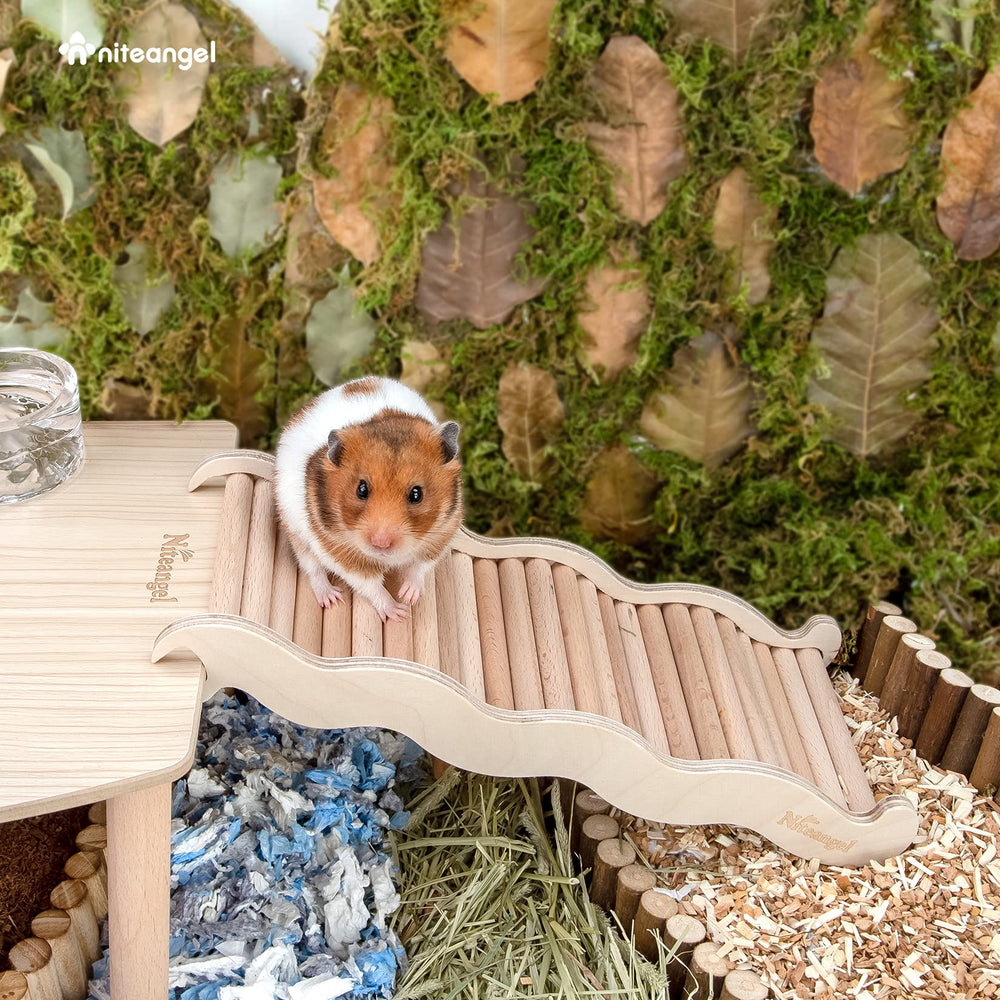 Niteangel hamster climbing toy side-view showcases durable design for safe, exploratory activity.
