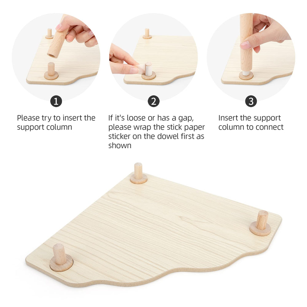 Niteangel hamster play wooden platform closeup material reveals durable timber and smooth edges