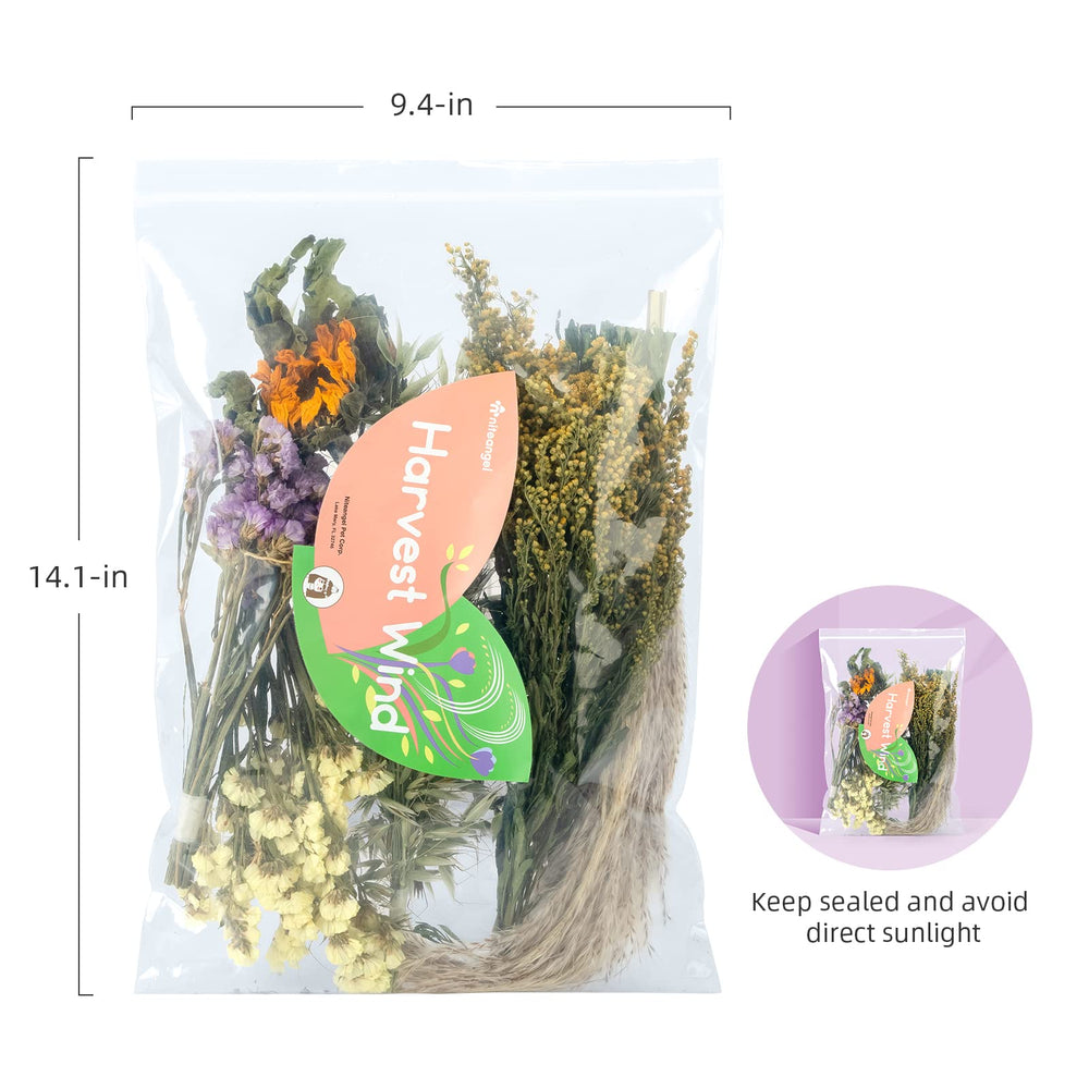 Niteangel Harvest Wind bouquet with reed adds texture for nibble-friendly cage decor.