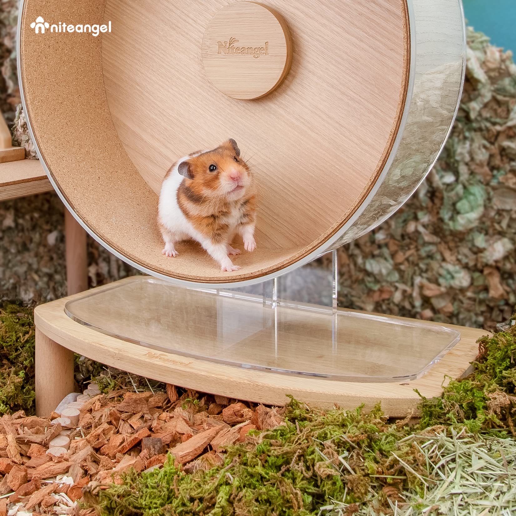 Niteangel platform raises wheel height for flexible cage layout.