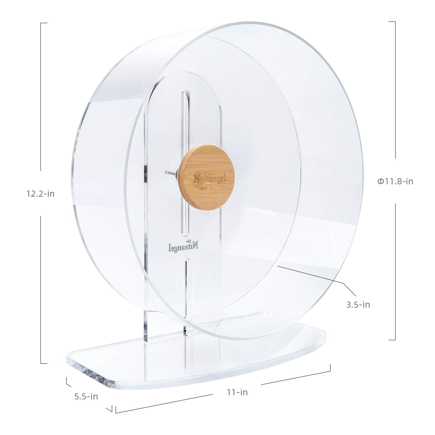 Niteangel Silent Wheel wide base provides stable setup on platforms.